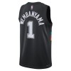 NBA Mænd Trøje San Antonio Spurs Victor Wembanyama 2025-26 Nike City Edition Sort Swingman